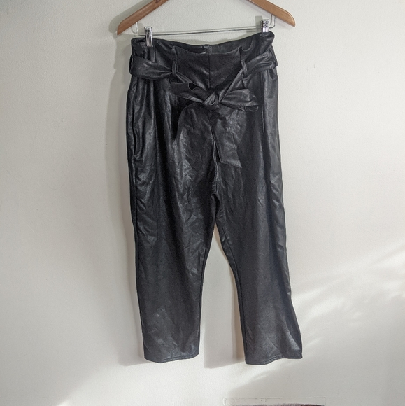 NEW Commando Faux Leather Paperbag Pants Black XL - Picture 3 of 7